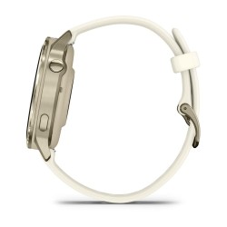 Garmin Venu 4 Išmanusis laikrodis 41 mm Lunar Gold / Bone Silicone Band