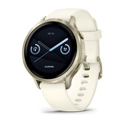 Garmin Venu 4 Išmanusis laikrodis 41 mm Lunar Gold / Bone Silicone Band