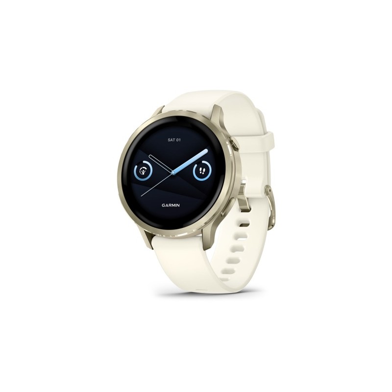 Garmin Venu 4 Išmanusis laikrodis 41 mm Lunar Gold / Bone Silicone Band
