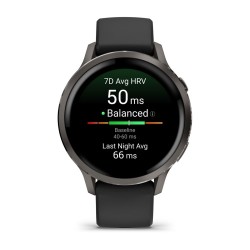 Garmin Venu 4 Išmanusis laikrodis 41 mm Slate / Black Silicone Band