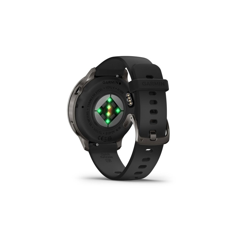 Garmin Venu 4 Išmanusis laikrodis 41 mm Slate / Black Silicone Band