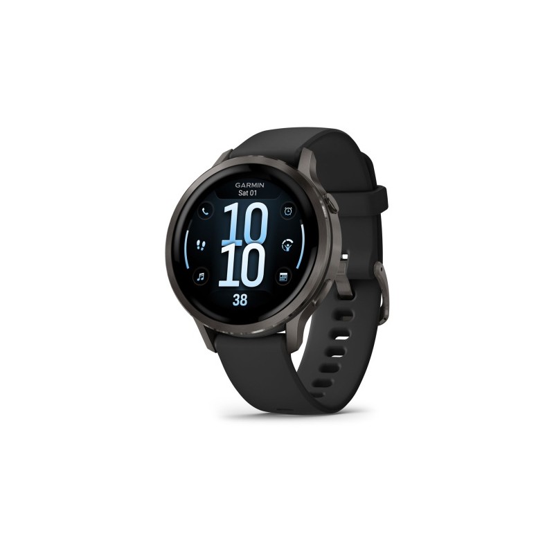 Garmin Venu 4 Išmanusis laikrodis 41 mm Slate / Black Silicone Band