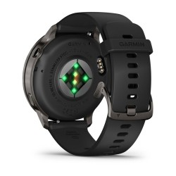 Garmin Venu 4 Išmanusis laikrodis 45 mm Slate / Black Silicone Band