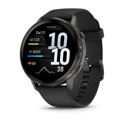 Garmin Venu 4 Išmanusis laikrodis 45 mm Slate / Black Silicone Band