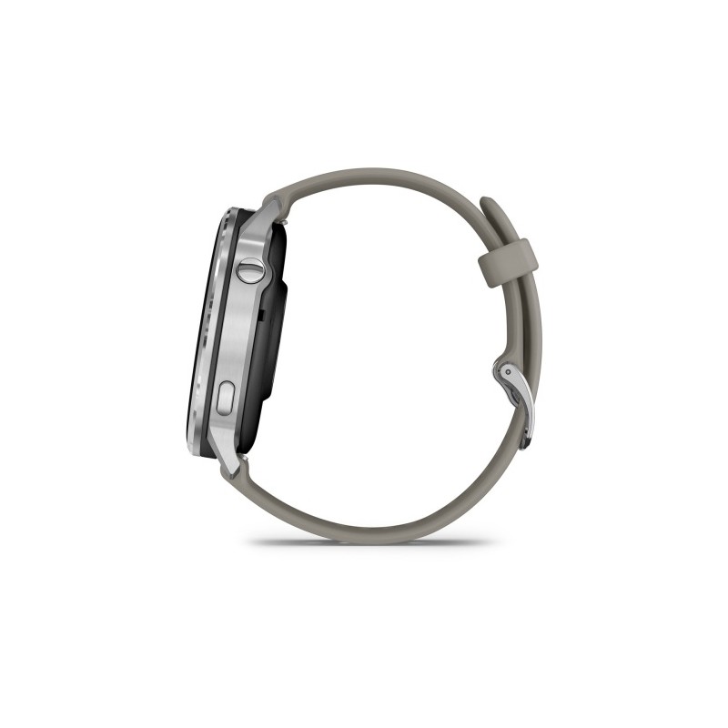 Garmin Venu 4 Išmanusis laikrodis 45 mm Silver / Silver Gray Silicone Band