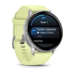Garmin Venu 4 Išmanusis laikrodis 45 mm Silver / Citron Silicone Band