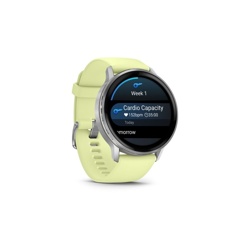 Garmin Venu 4 Išmanusis laikrodis 45 mm Silver / Citron Silicone Band