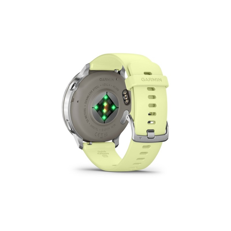 Garmin Venu 4 Išmanusis laikrodis 45 mm Silver / Citron Silicone Band