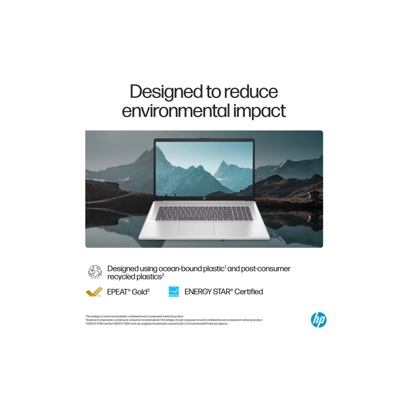 HP 17-cp2025 17.3'' FHD AMD Ryzen 5 7520U 8GB 512GB SSD W11H, Natural Silver