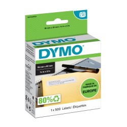 Dymo 11355 (S0722550) Etiketės 19 x 51mm, 1 ritinėlis x 500 etikečių, Balta
