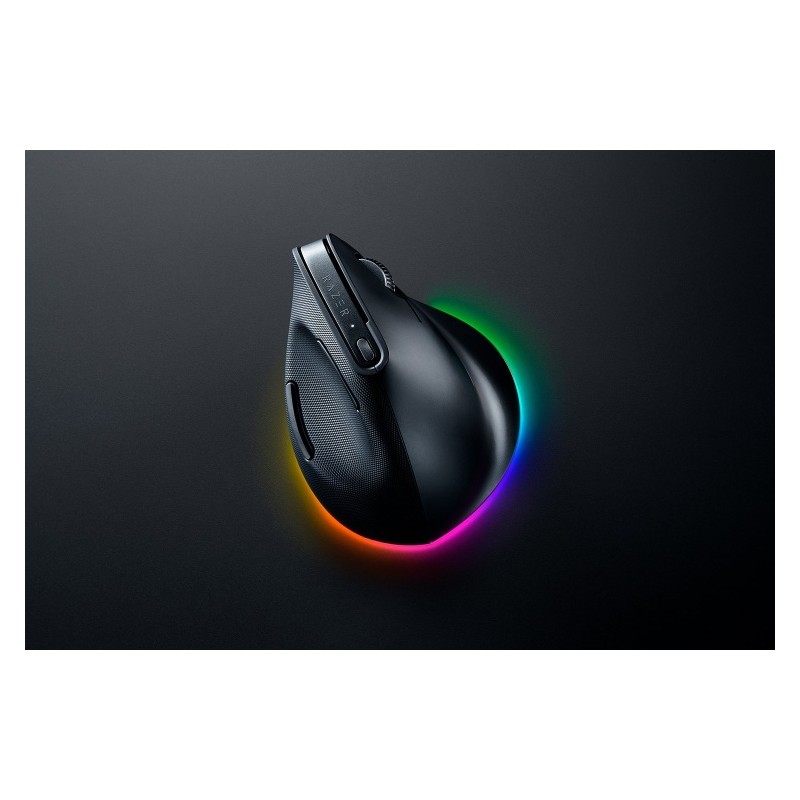 Razer Pro Click V2 Vertical Ergonomic Belaidė pelė RF Wireless+Bluetooth+USB-C, 30000 DPI, Juoda