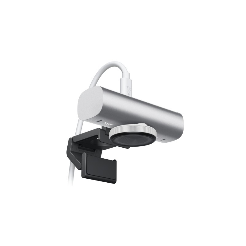 Logitech MX Brio Internetinė kamera, 8.5 MP, 4K Ultra HD 3840x2160, USB-C, Pale Gray