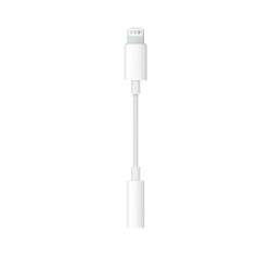 Apple Lightning to 3.5 mm Headphone Jack Adapteris, Balta