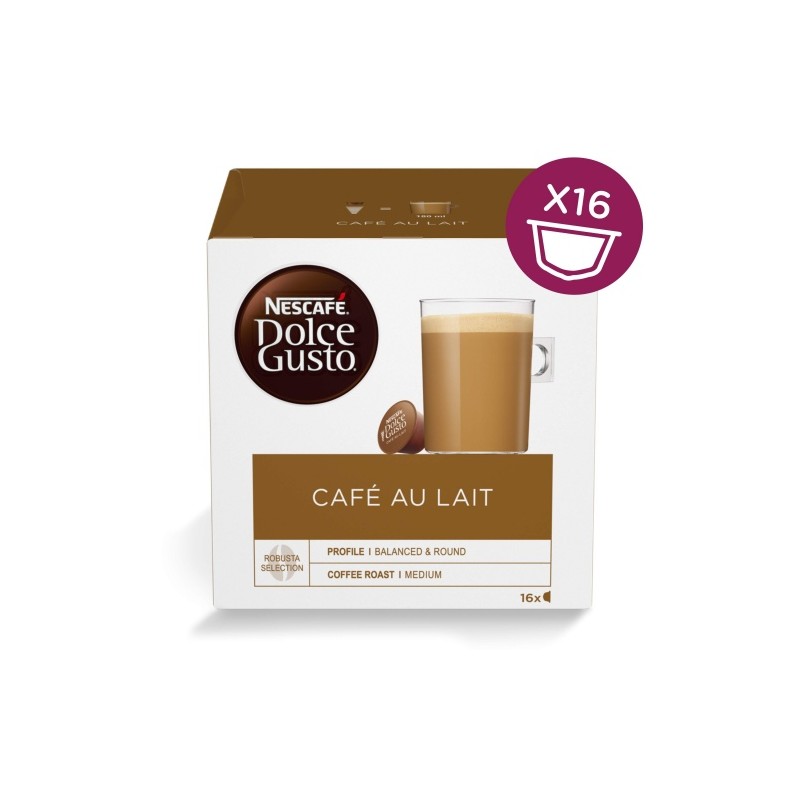 Nescafe Dolce Gusto Café au Lait kava 16 kapsulių dėžutėje