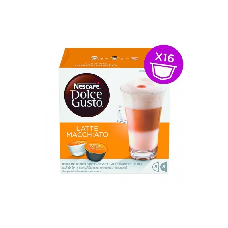 Nescafe Dolce Gusto Latte Macchiato kava 16 kapsulių dėžutėje