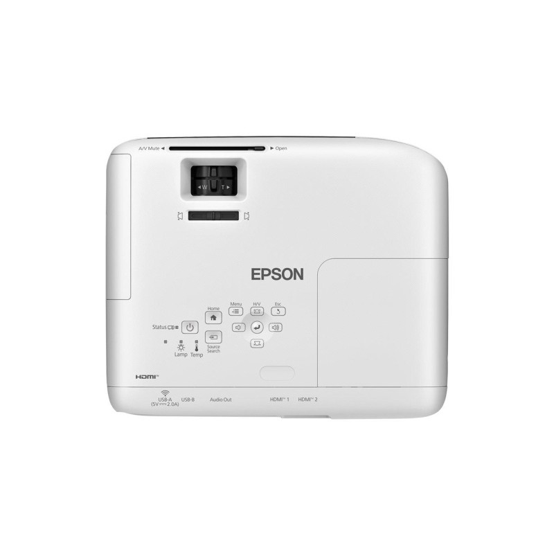 Epson EB-FH08 Projektorius 3LCD FHD 1920x1080, 3600 ANSI lumens, USB, Balta