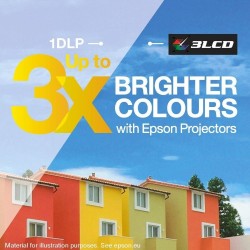 Epson EB-FH08 Projektorius 3LCD FHD 1920x1080, 3600 ANSI lumens, USB, Balta