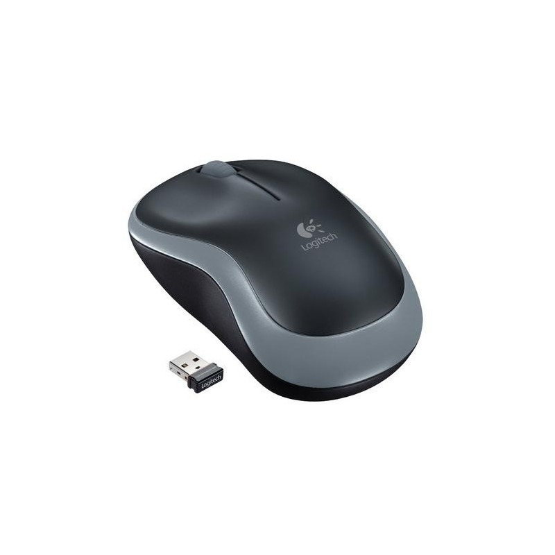 Pelė belaidė Logitech M185 USB (910-002238),  juoda/pilka