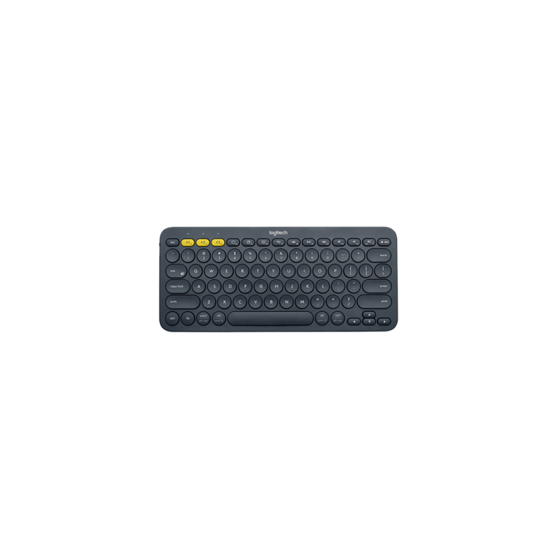 Klaviatūra belaidė Logitech K380 Multi-Device bluetooth (920-007584),  juoda/pilka