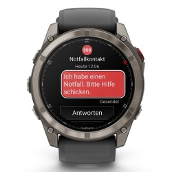 Garmin Fenix 8 Pro Išmanusis laikrodis 51 mm AMOLED Sapphire, Titanium, Graphite/Black silicone band
