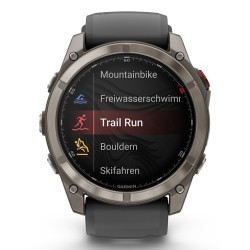 Garmin Fenix 8 Pro Išmanusis laikrodis 51 mm AMOLED Sapphire, Titanium, Graphite/Black silicone band