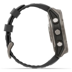 Garmin Fenix 8 Pro Išmanusis laikrodis 51 mm AMOLED Sapphire, Titanium, Graphite/Black silicone band
