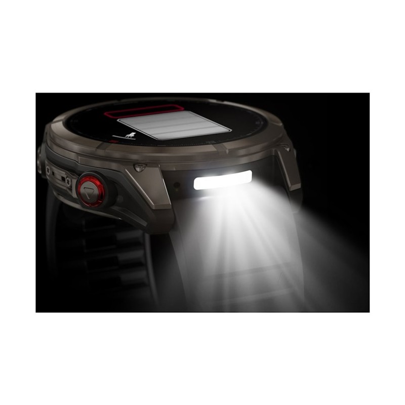 Garmin Fenix 8 Pro Išmanusis laikrodis 51 mm AMOLED Sapphire, Titanium, Graphite/Black silicone band