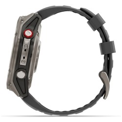Garmin Fenix 8 Pro Išmanusis laikrodis 51 mm AMOLED Sapphire, Titanium, Graphite/Black silicone band