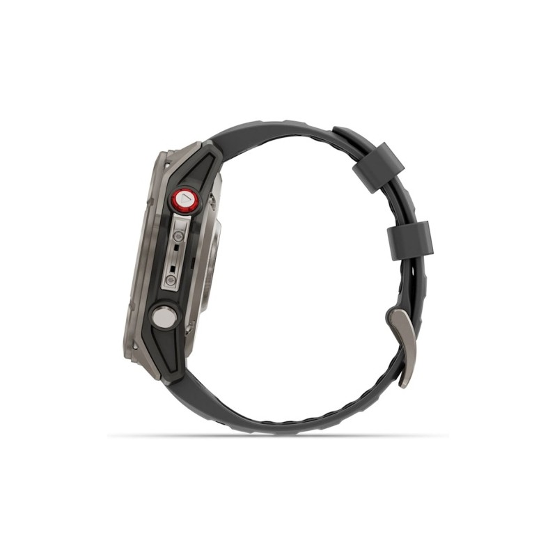 Garmin Fenix 8 Pro Išmanusis laikrodis 51 mm AMOLED Sapphire, Titanium, Graphite/Black silicone band