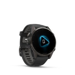 Garmin Fenix 8 Išmanusis laikrodis 43 mm AMOLED Sapphire,Carbon grey Ti.,Black/Pebble grey sil. band