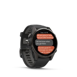 Garmin Fenix 8 Išmanusis laikrodis 43 mm AMOLED Sapphire,Carbon grey Ti.,Black/Pebble grey sil. band