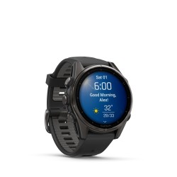 Garmin Fenix 8 Išmanusis laikrodis 43 mm AMOLED Sapphire,Carbon grey Ti.,Black/Pebble grey sil. band