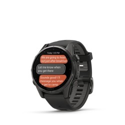 Garmin Fenix 8 Išmanusis laikrodis 43 mm AMOLED Sapphire,Carbon grey Ti.,Black/Pebble grey sil. band