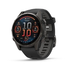 Garmin Fenix 8 Išmanusis laikrodis 43 mm AMOLED Sapphire,Carbon grey Ti.,Black/Pebble grey sil. band