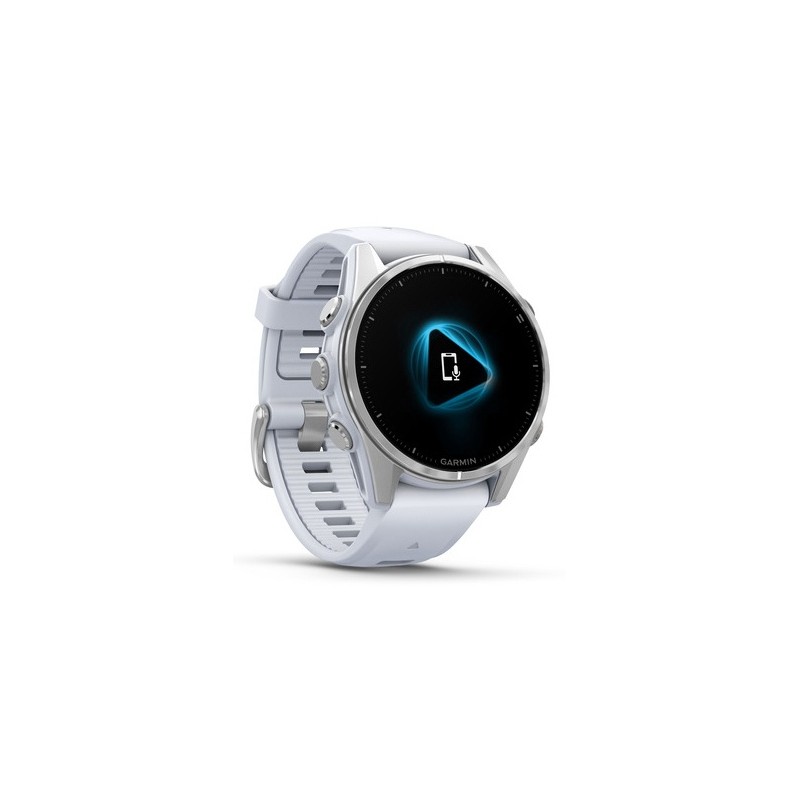 Garmin Fenix 8 Išmanusis laikrodis 43 mm AMOLED Silver with Whitestone silicone band