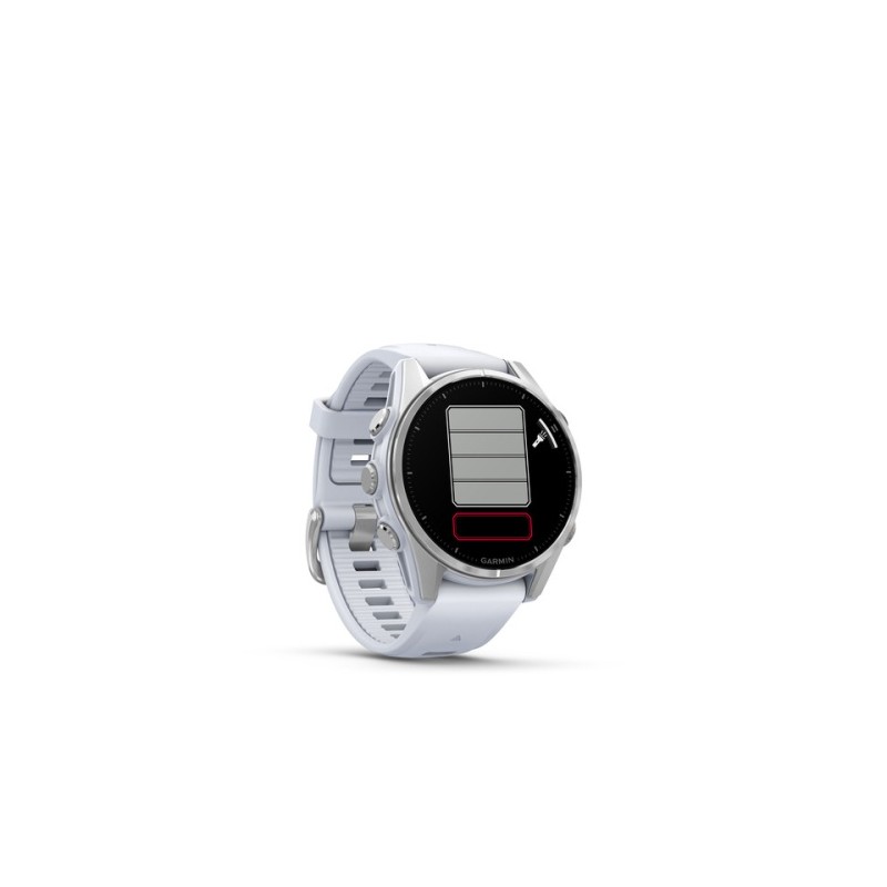 Garmin Fenix 8 Išmanusis laikrodis 43 mm AMOLED Silver with Whitestone silicone band