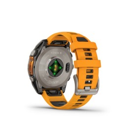 Garmin Fenix 8 Išmanusis laikrodis 47 mm AMOLED Sapphire,Titanium,Spark orange/Graphite sil. band