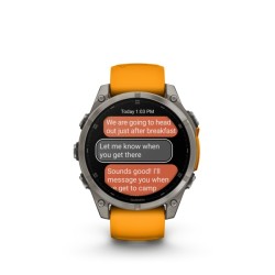 Garmin Fenix 8 Išmanusis laikrodis 47 mm AMOLED Sapphire,Titanium,Spark orange/Graphite sil. band