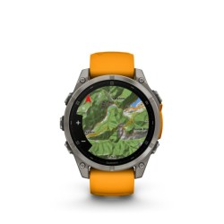 Garmin Fenix 8 Išmanusis laikrodis 47 mm AMOLED Sapphire,Titanium,Spark orange/Graphite sil. band