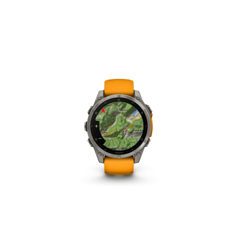 Garmin Fenix 8 Išmanusis laikrodis 47 mm AMOLED Sapphire,Titanium,Spark orange/Graphite sil. band