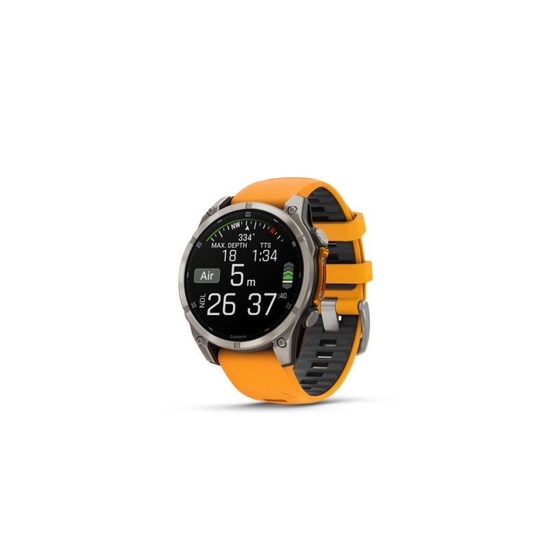 Garmin Fenix 8 Išmanusis laikrodis 47 mm AMOLED Sapphire,Titanium,Spark orange/Graphite sil. band