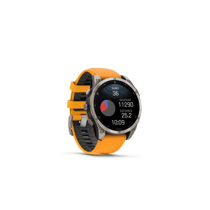 Garmin Fenix 8 Išmanusis laikrodis 47 mm AMOLED Sapphire,Titanium,Spark orange/Graphite sil. band
