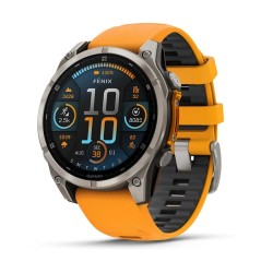 Garmin Fenix 8 Išmanusis laikrodis 47 mm AMOLED Sapphire,Titanium,Spark orange/Graphite sil. band