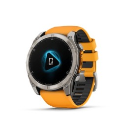 Garmin Fenix 8 Išmanusis laikrodis 51 mm AMOLED Sapphire,Titanium,Spark orange/Graphite sil. band