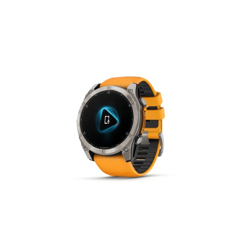 Garmin Fenix 8 Išmanusis laikrodis 51 mm AMOLED Sapphire,Titanium,Spark orange/Graphite sil. band