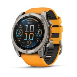 Garmin Fenix 8 Išmanusis laikrodis 51 mm AMOLED Sapphire,Titanium,Spark orange/Graphite sil. band