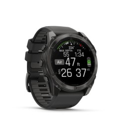 Garmin Fenix 8 Išmanusis laikrodis 51 mm AMOLED Sapphire,Carbon grey DLC,Black/Pebble grey sil. band