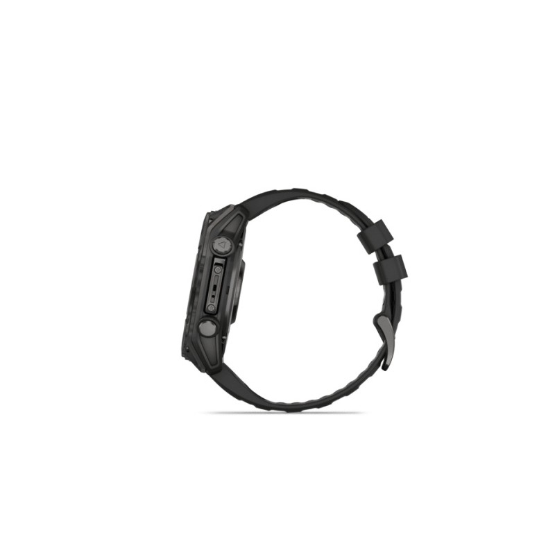 Garmin Fenix 8 Išmanusis laikrodis 51 mm AMOLED Sapphire,Carbon grey DLC,Black/Pebble grey sil. band