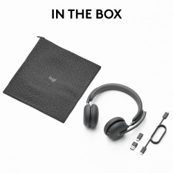 Logitech Zone Wireless 2 MS Teams Belaidės ausinės, USB-C, USB-C Bluetooth receiver, Graphite