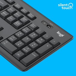 Logitech MK295 Silent Wireless Combo Belaidė klaviatūra, US Int, Graphite (SPEC)
